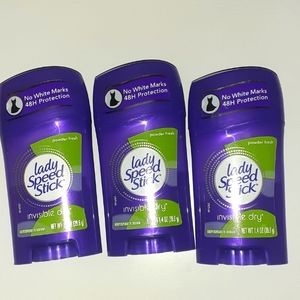 Lady Speed Stick Invisible Dry Antiperspirant Deodorant Powder Fresh 1.4oz 3Pk